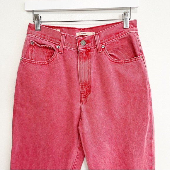 Levi's Mom Jeans High Rise Zipper Ankle Red Size 27 - Picture 5 of 15
